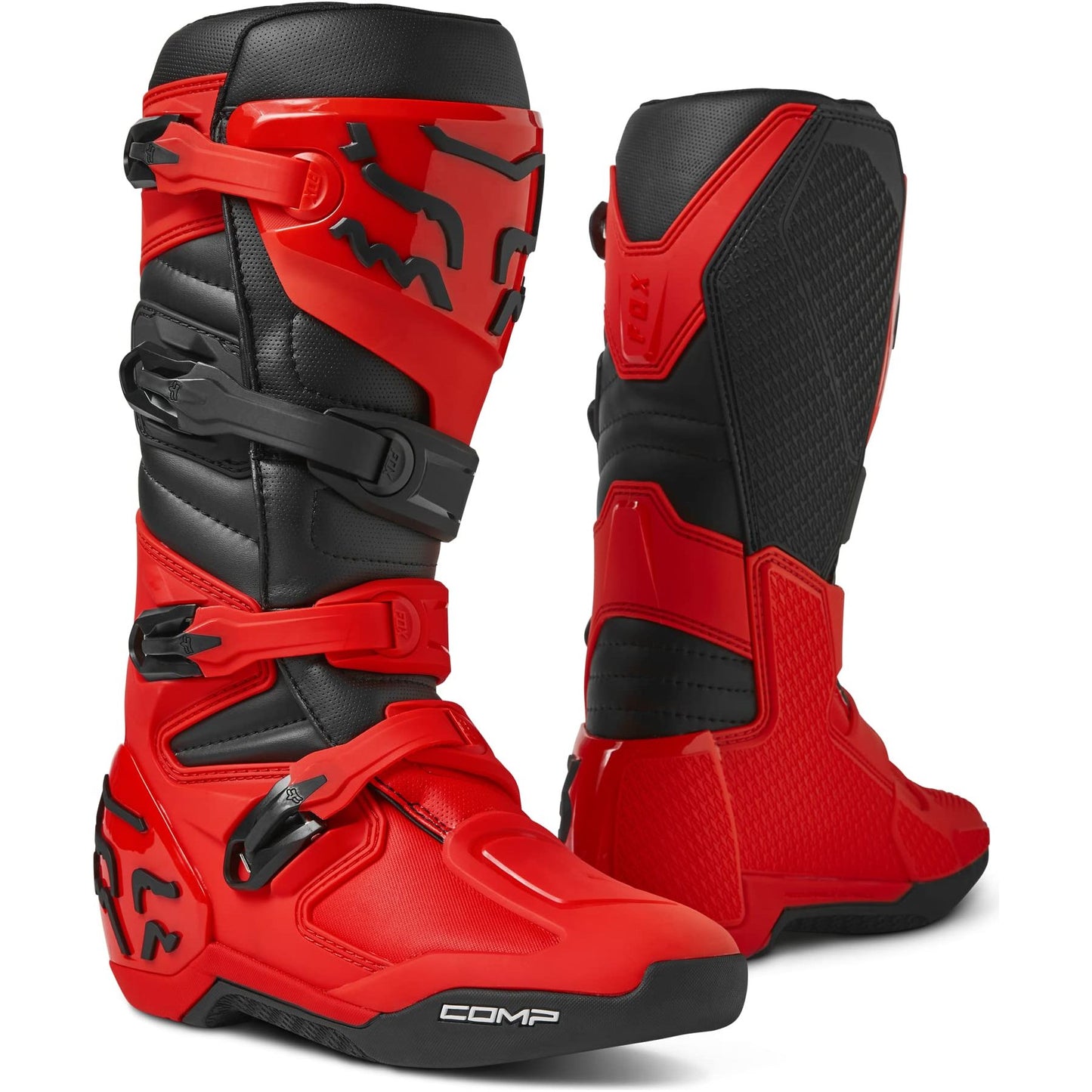 Fox Racing Comp Motocross Boots, Flo Red, 11.5