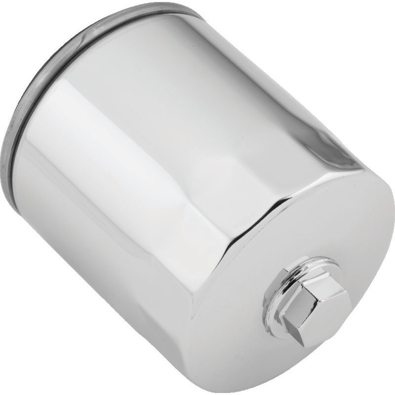 Twin Power Twin Cam and M8 Chrome Magnetic Oil Filter With Nut Rpls H-D 63798-99 w/ Backflow Valve