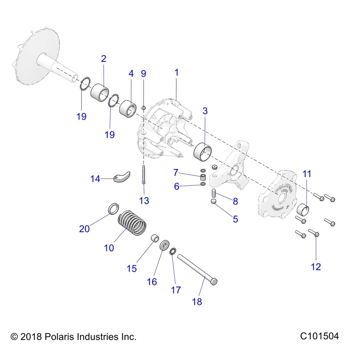 Polaris ATV Shift Weight Assembly, Genuine OEM Part 1323576, Qty 1
