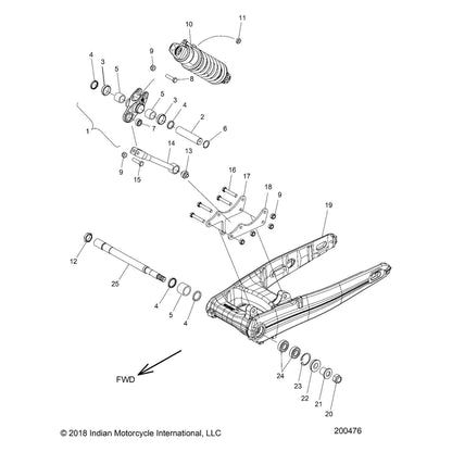 Indian Motorcycle Screw, Genuine OEM Part 7519994, Qty 1