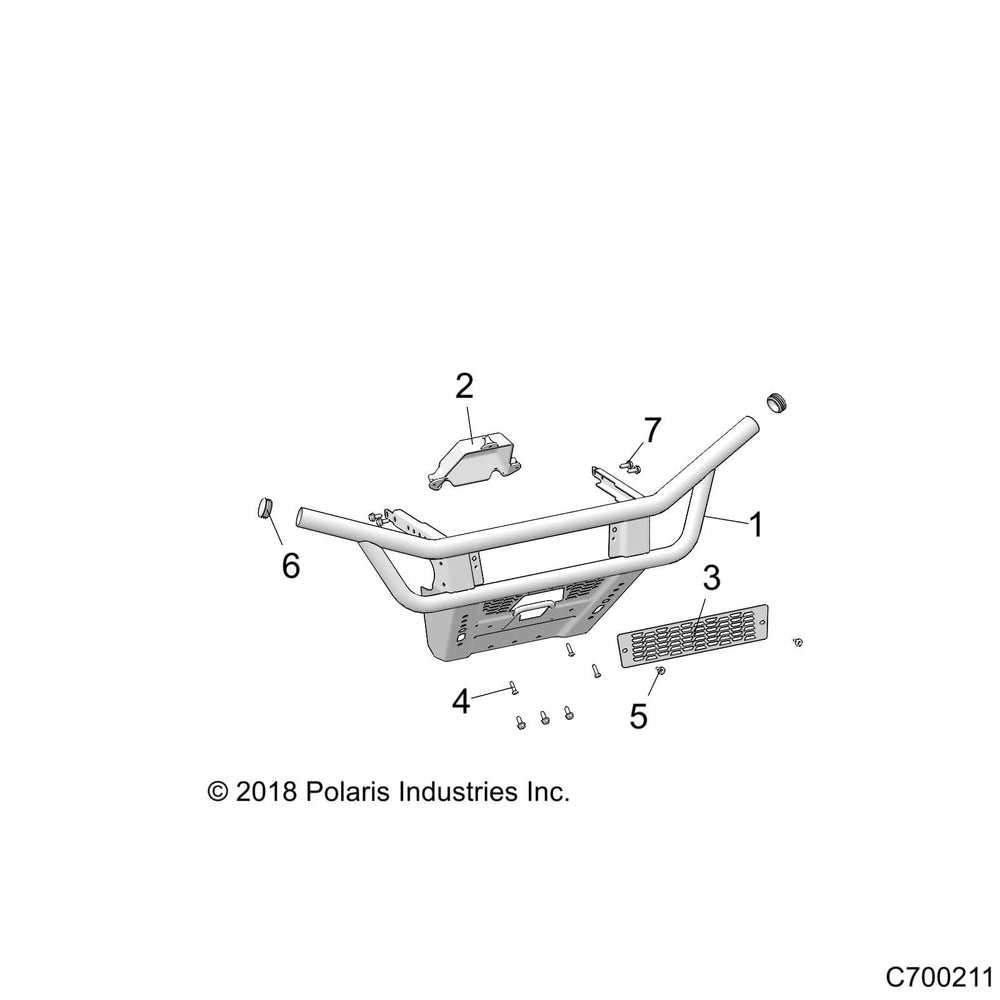 
                      
                        Polaris Ranger Bumper, Matte Black, Genuine OEM Part 1020136-458, Qty 1
                      
                    