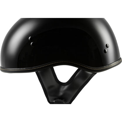 .357 Solid Half Helmet Gloss Black Xs