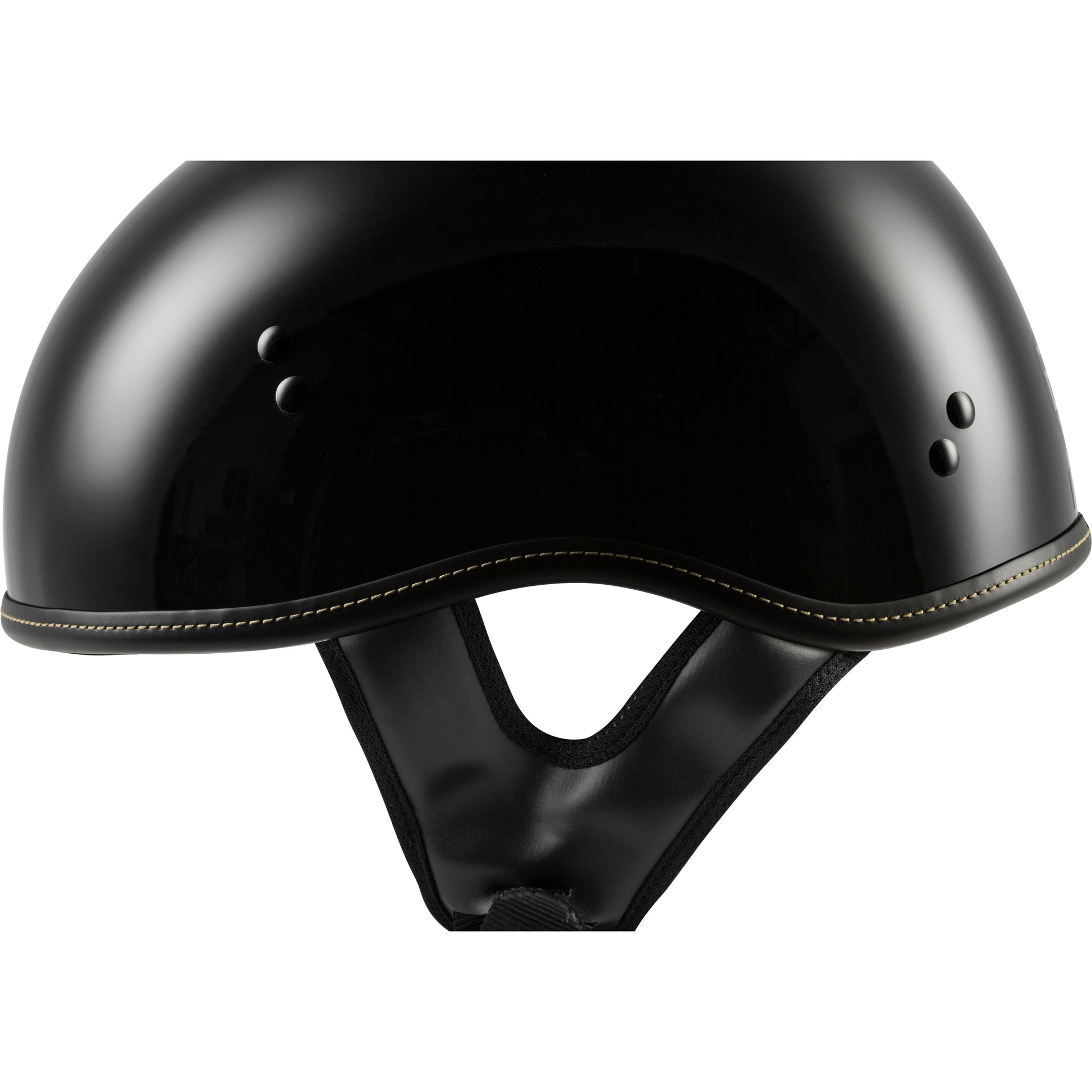 .357 Solid Half Helmet Gloss Black Sm