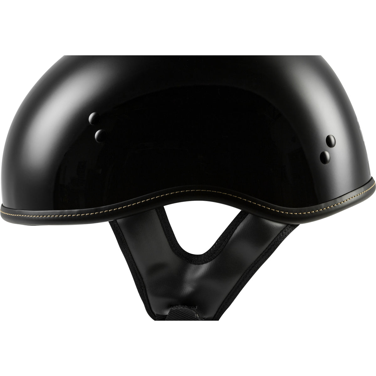 .357 Solid Half Helmet Gloss Black Lg
