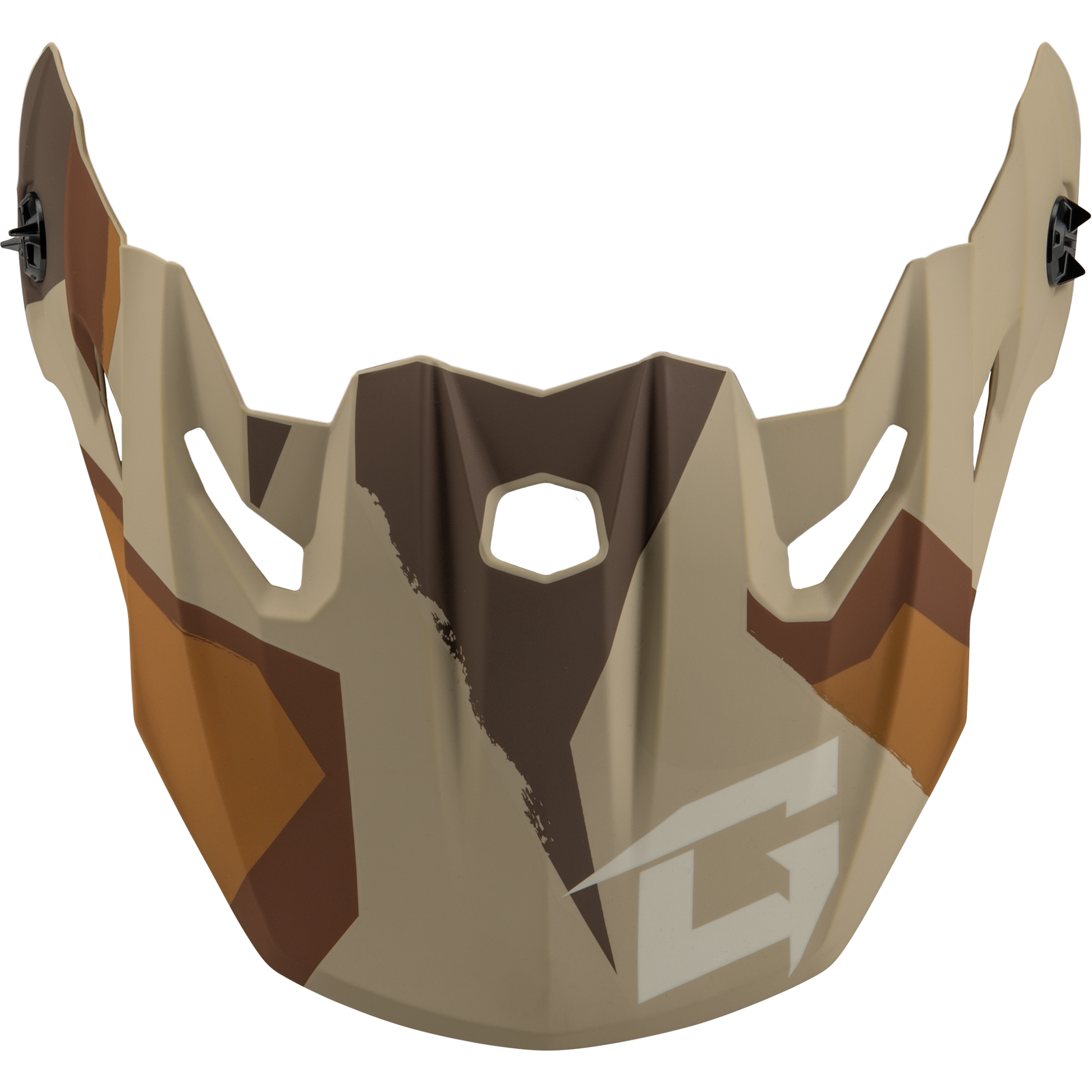 Mx 96 Splinter Visor W/Screws Matte Brwn/Tan/White