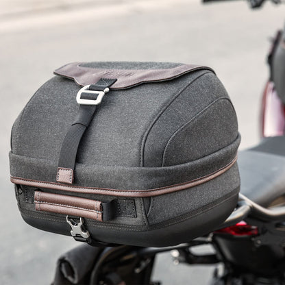 Indian Motorcycle Rear Rack Bag, Black/Brown - 2884830-FBA