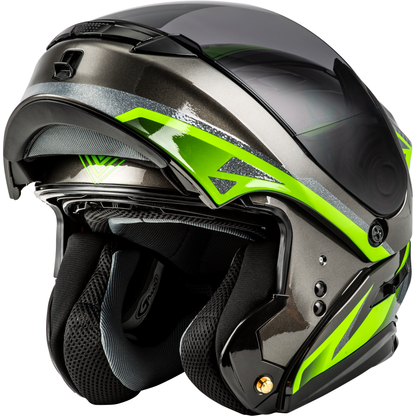 Md 01 Volta Helmet Black/Silver/Green Metallic 2x