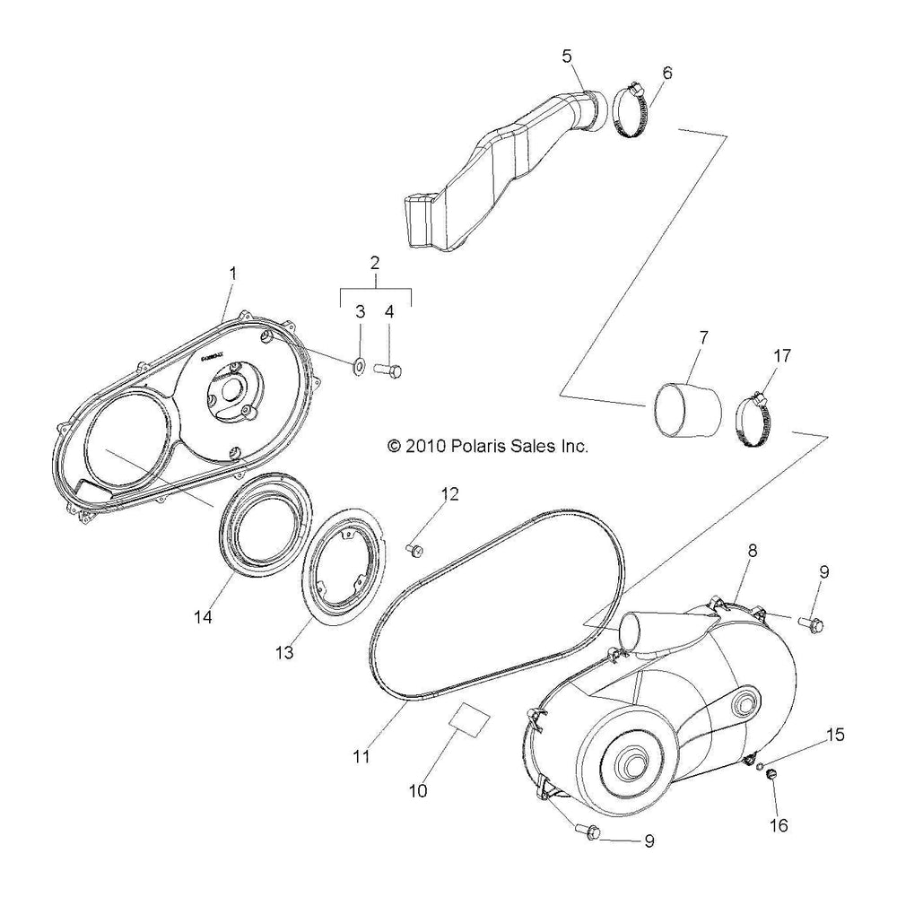 
                      
                        Polaris Ranger Clutch Duct, Air Outlet, Genuine OEM Part 5438197, Qty 1
                      
                    
