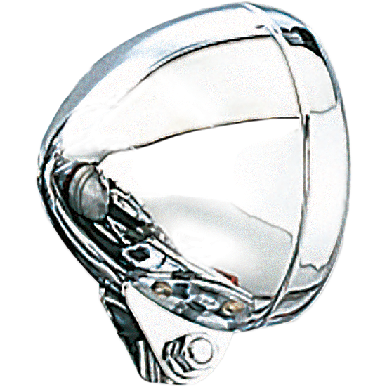 Bullet Spotlight Visor 4.5" Chrome Ea