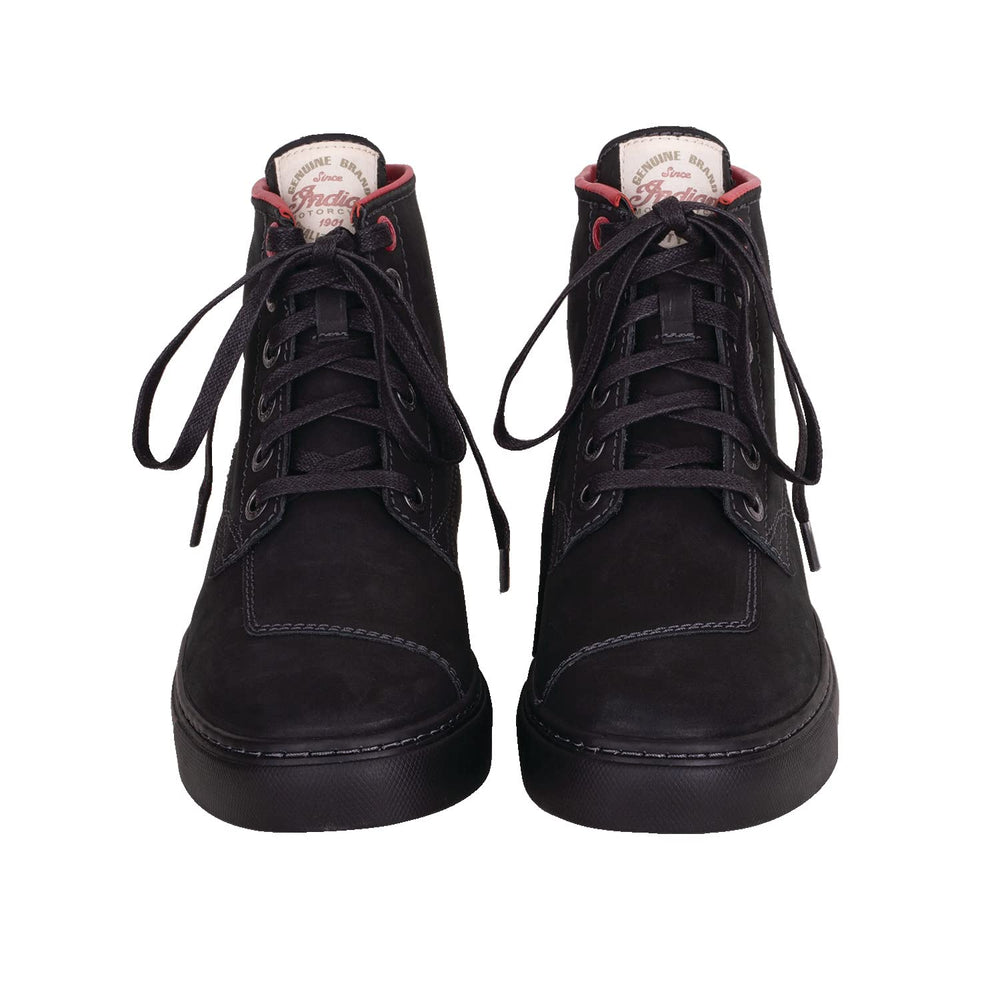 
                      
                        Indian Motorcycle Women's Leather Bryant Sneaker, Black - 10
                      
                    