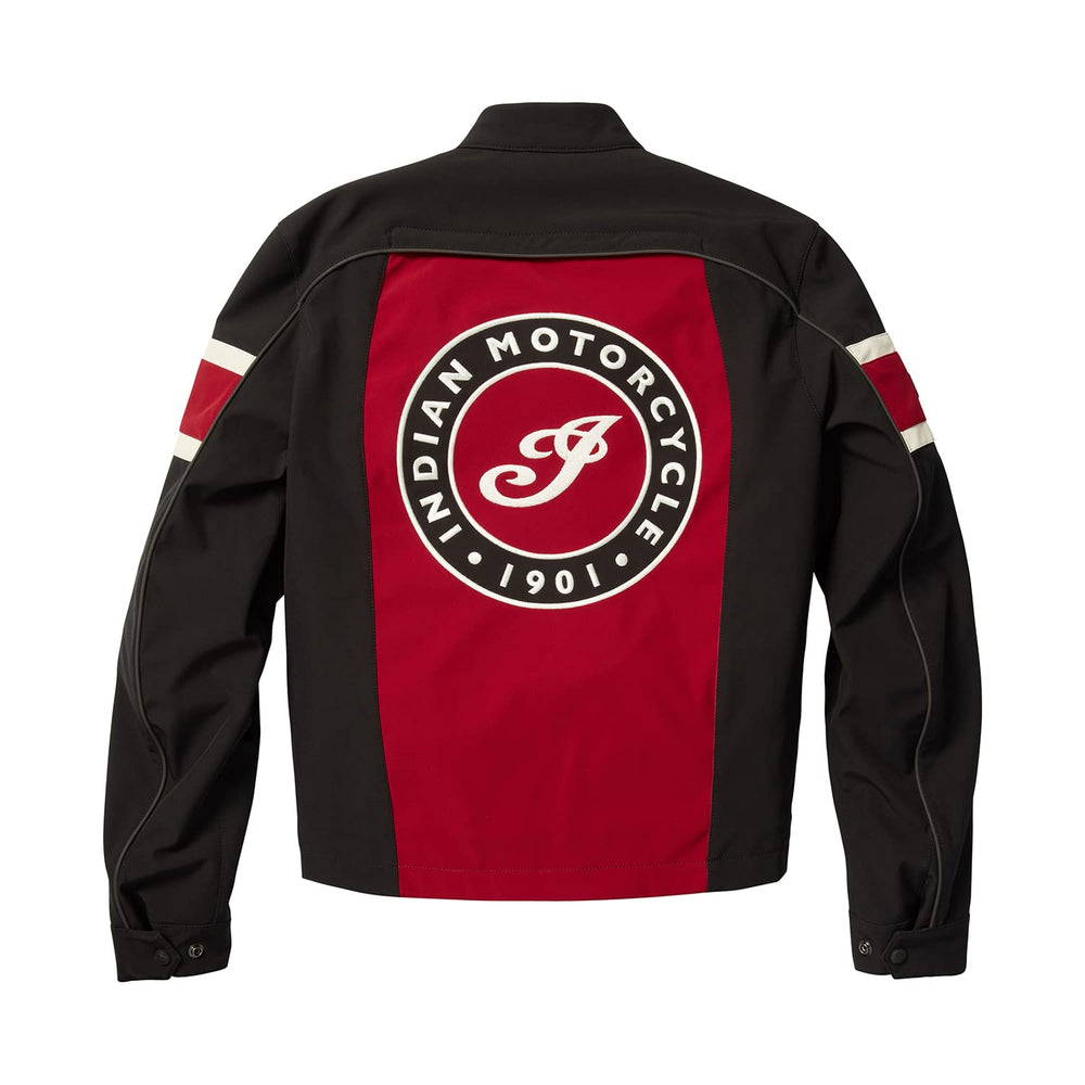
                      
                        Indian Motorcycle Men's Madison Jacket in Red with Classic Riding Style
                      
                    