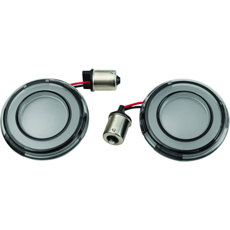 Kuryakyn Tracer L.E.D. Front Turn Signal Insert, Red Light, Smoke Lens 1156