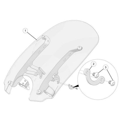 2015-2022 Genuine Indian Scout 17% Tinted 24" Quick Release Windshield 2884169-156