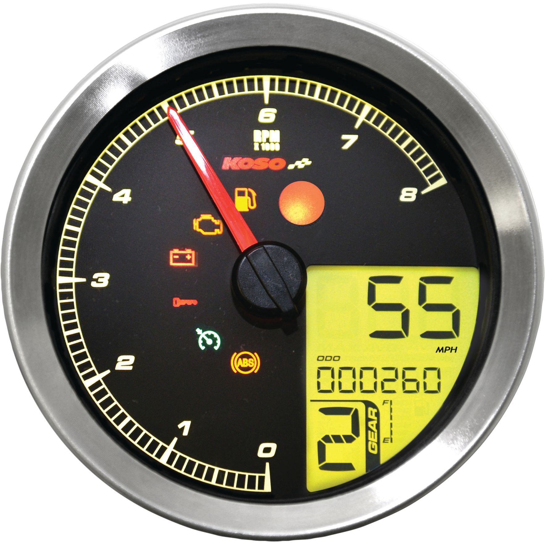 Speedo / Tach Sil Bezel Lcd Color Change Display