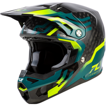Formula S Carbon Byte Helmet Black Carbon/Teal/Lime Lg