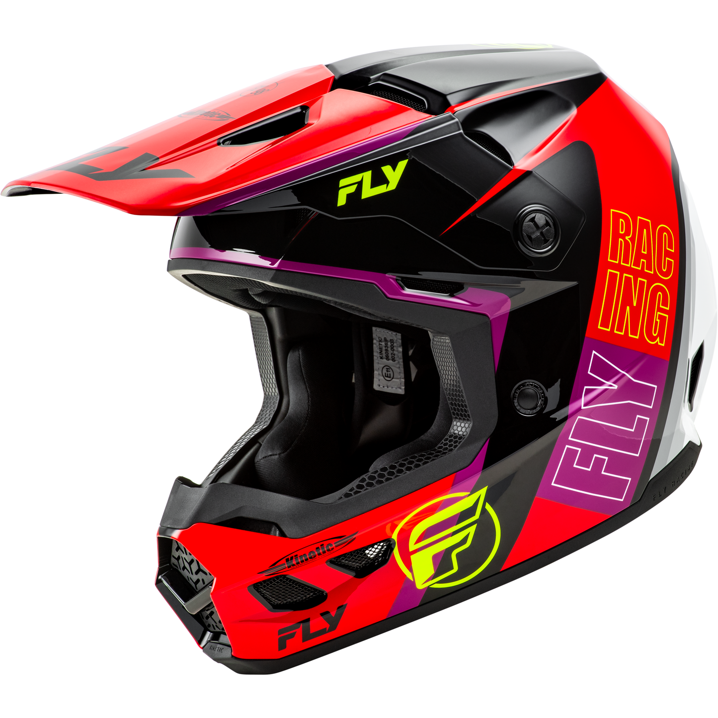 Kinetic Rally Helmet Red/Black/White Lg