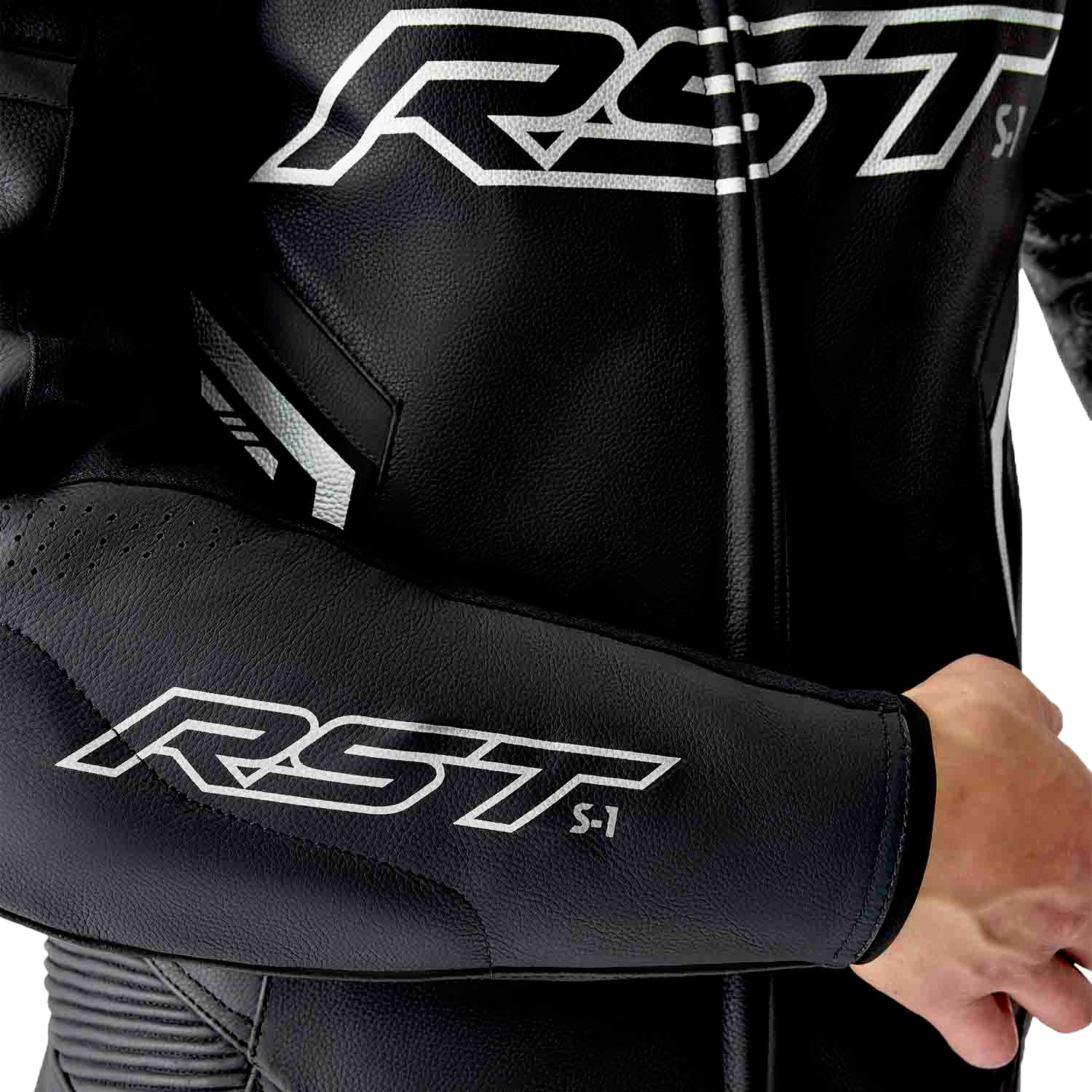 S1 D3o Suit Blk/Whi Leather Md