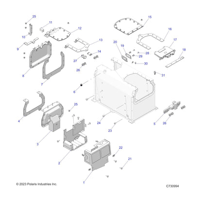 Polaris GEM NUT-RIVNUT,M6X1.00, Genuine OEM Part 7547789, Qty 1