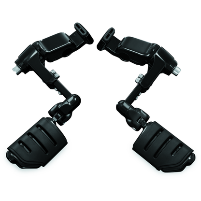 Kuryakyn Ergo III Adjustable Mount With Trident Dually ISO Pegs Gloss Black