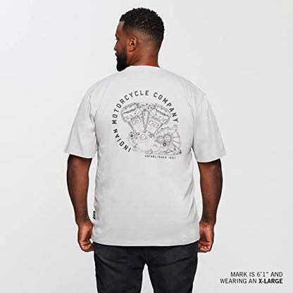 Indian Motorcycle Men's Circle Engine T-Shirt, Gray - 2833272