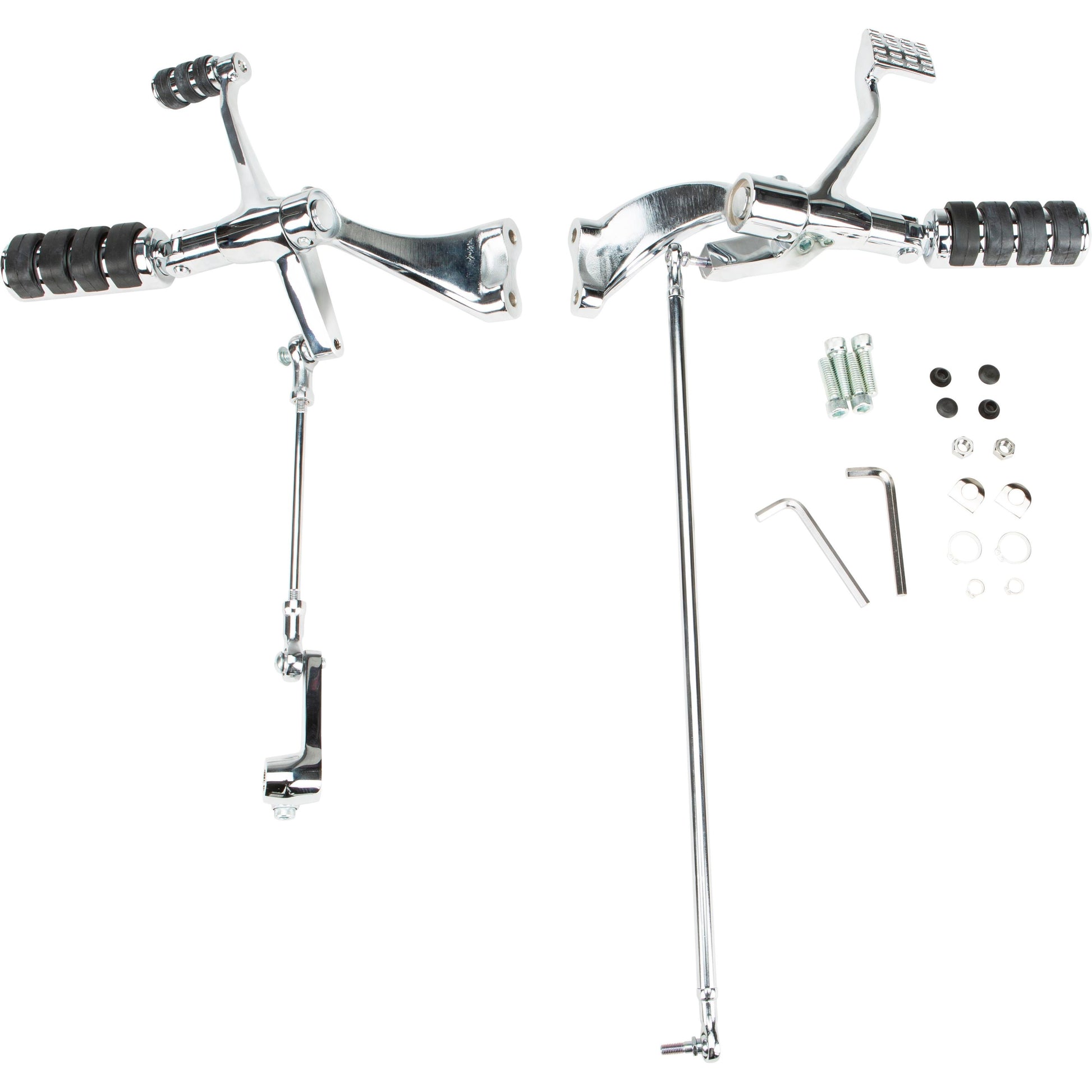 Forward Control Kit Xl 04 13 Chr W/Rubber Band Pegs