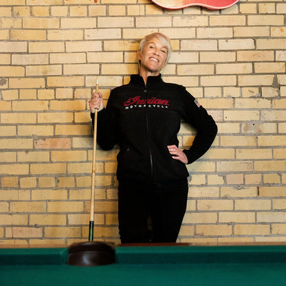 Indian Motorcycle Women's Zip Thru Fleece, Black - 2XL - 286166612