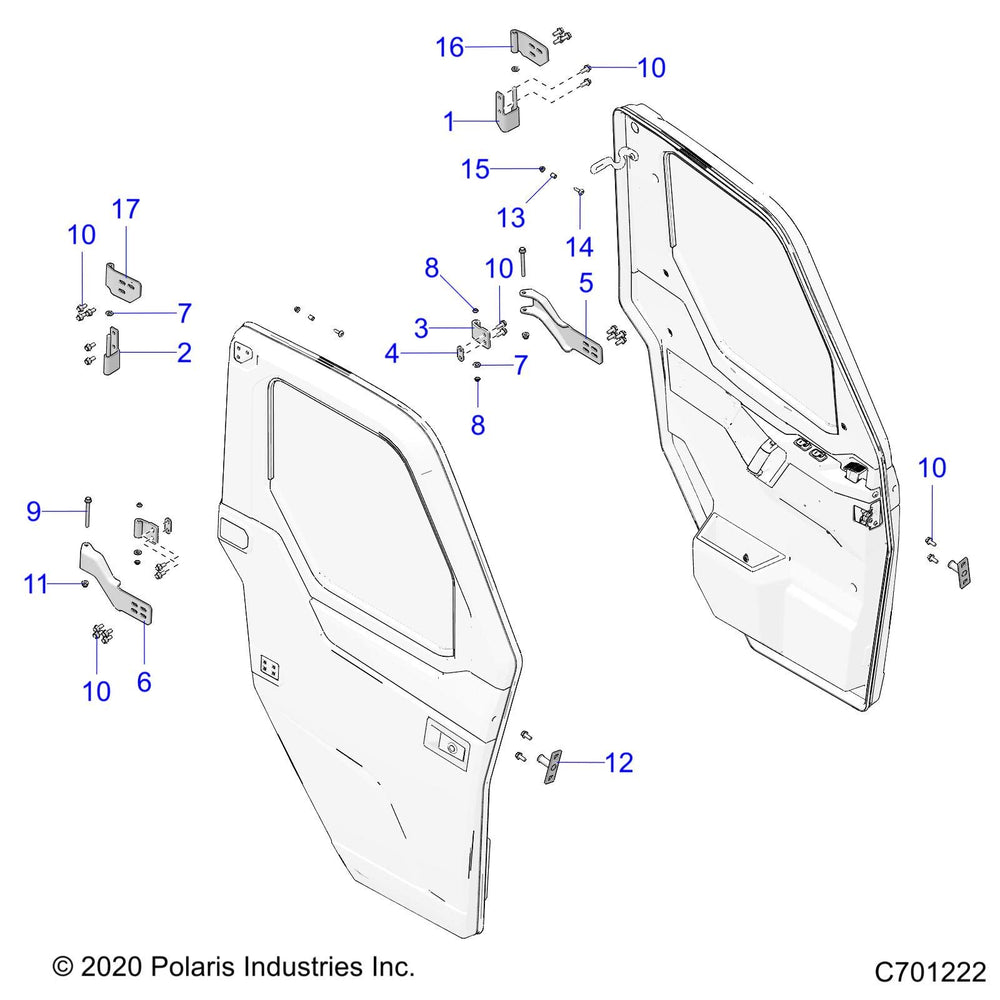 
                      
                        Polaris Ranger Door Hinge Bracket, Lower, Right, Matte Black, Crew, Genuine OEM Part 5267136-458, Qty 1
                      
                    