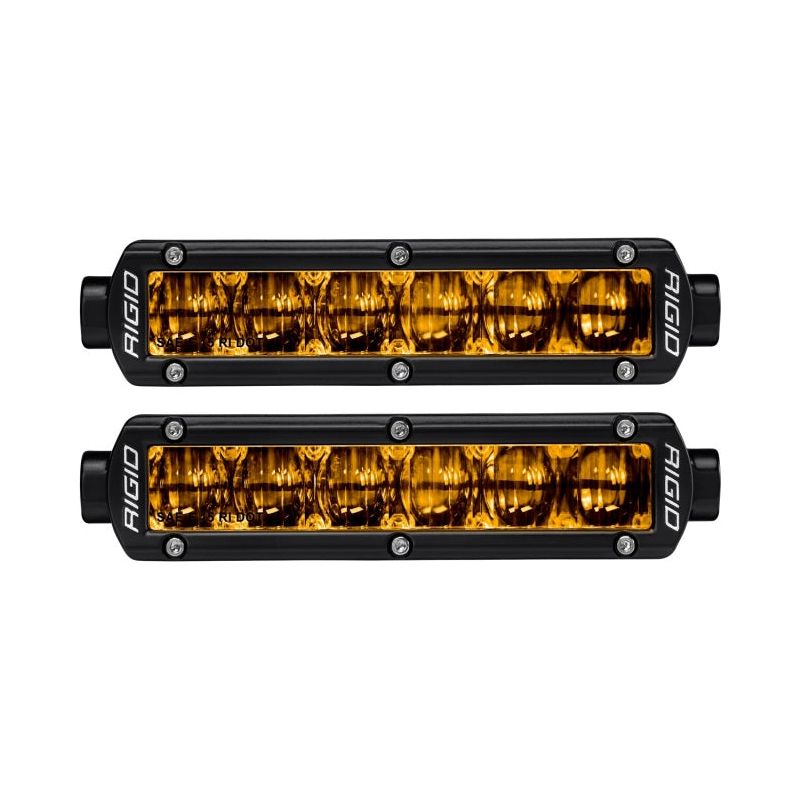Rigid Industries 6in SR-Series Pro Dot / SAE Fog Lights (Pair) - Selective Yellow