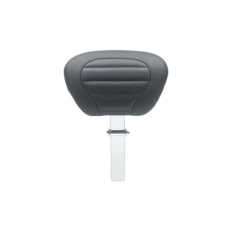 Mustang 08-21 HD Electra Glide,Rd Glide,Rd King,Str Glide Driver Backrest - Black w/ Blue Stitching