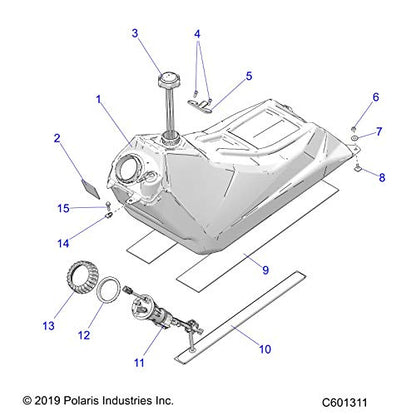 Polaris Slingshot Battery Pad, Genuine OEM Part 5814368, Qty 1
