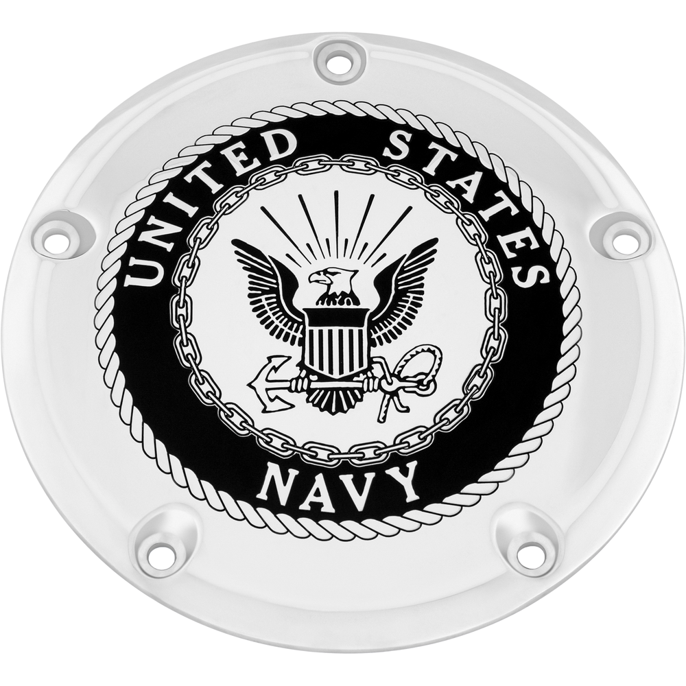 6   M8 Softail Derby Cover Navy Chrome