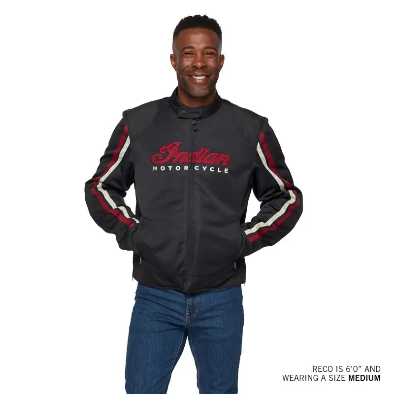 Indian Motorcycle Men's Milestone Mesh Jacket, Black 2833392
