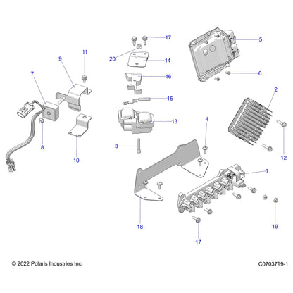 Polaris RZR Solid State Relay, Genuine OEM Part 4012829, Qty 1