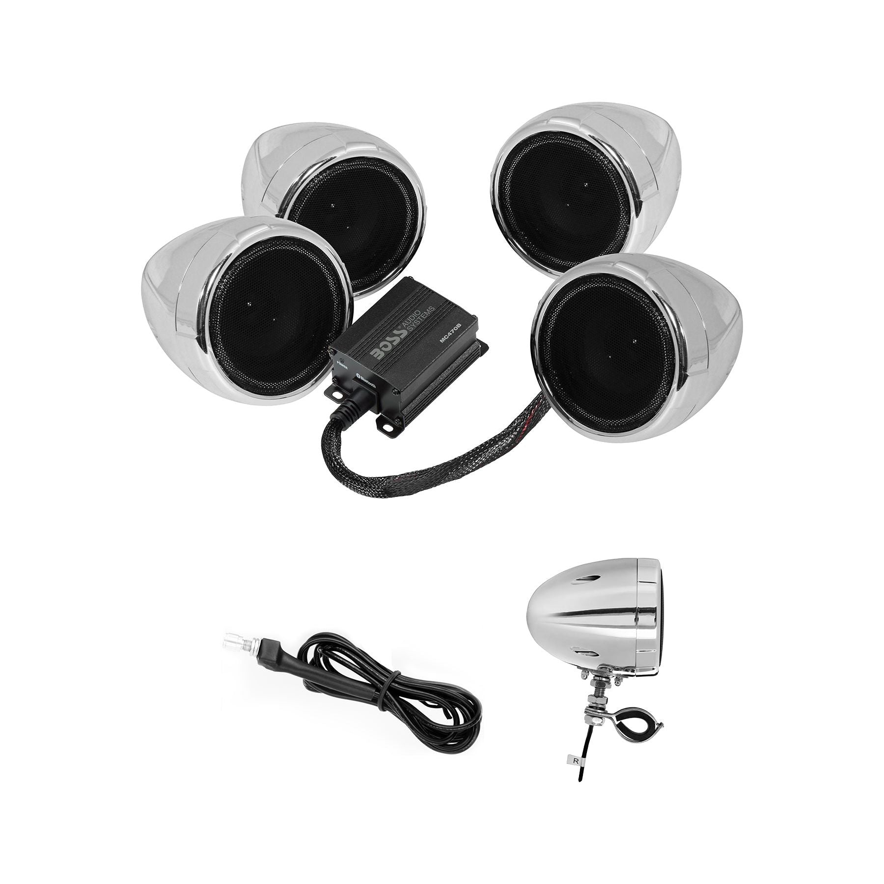 Mc470 Speaker System 1000w Chrome 4 Spkr Bt