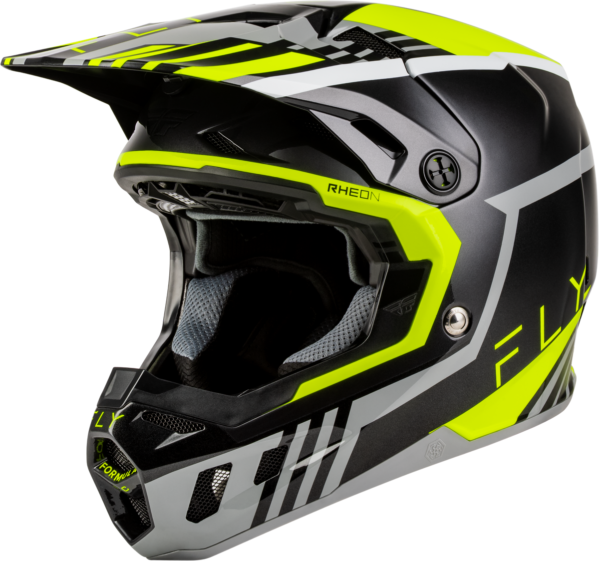 Youth Formula Cc Strike Helmet Grey/Black/Hi Vis Yl