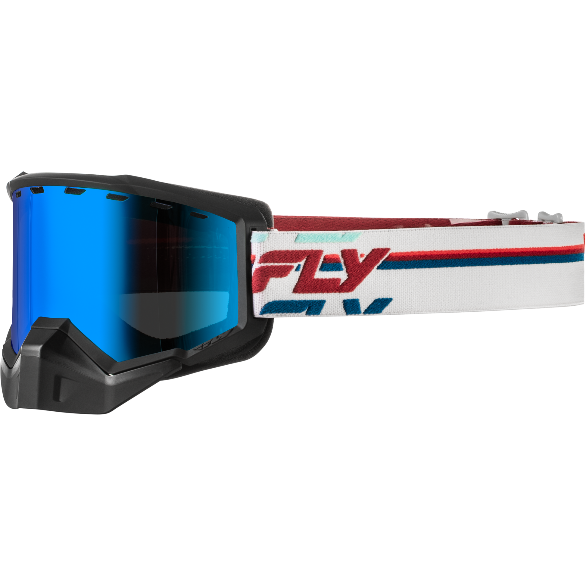 Focus Snow Goggle Red/Whte W/Smoke/Dark Blue Lens