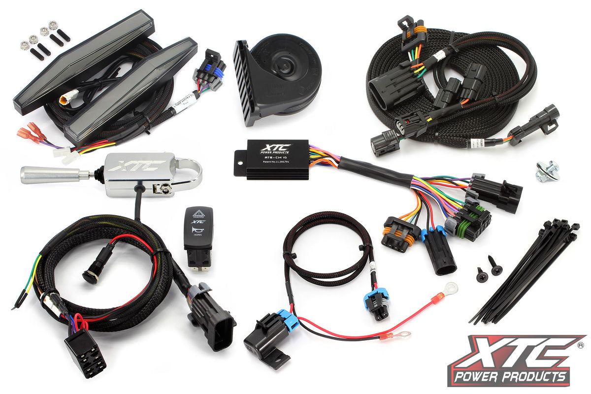 Auto Turn Signal Kit W/ Billet Lever And Front Drl Lights Kaw
