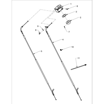 Indian Motorcycle Cable, Throttle, Pull, Genuine OEM Part N52100029, Qty 1