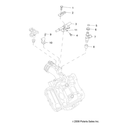 Polaris Ranger Injector Assembly, Genuine OEM Part 3089893, Qty 1