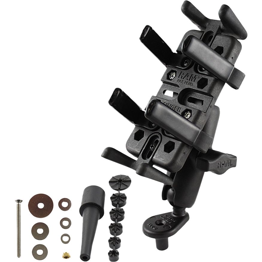 Fork Stem Mount W/Finger Grip Phone/Radio Holder