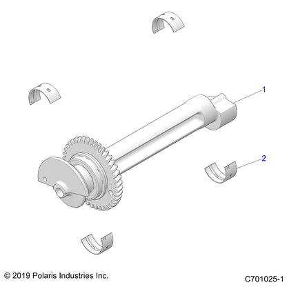 Polaris Ranger Balance Shaft Assembly, Genuine OEM Part 1204600, Qty 1