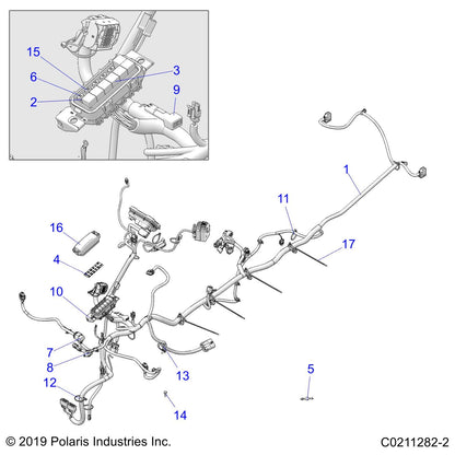 Polaris ATV Main Harness, Genuine OEM Part 2414898, Qty 1
