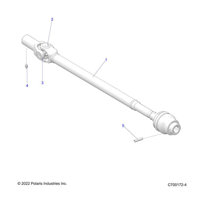 Polaris ASM-PROPSHAFT,FRONT [INCL. 2-4][FROM 2/1/2021], Genuine OEM Part 1334474, Qty 1