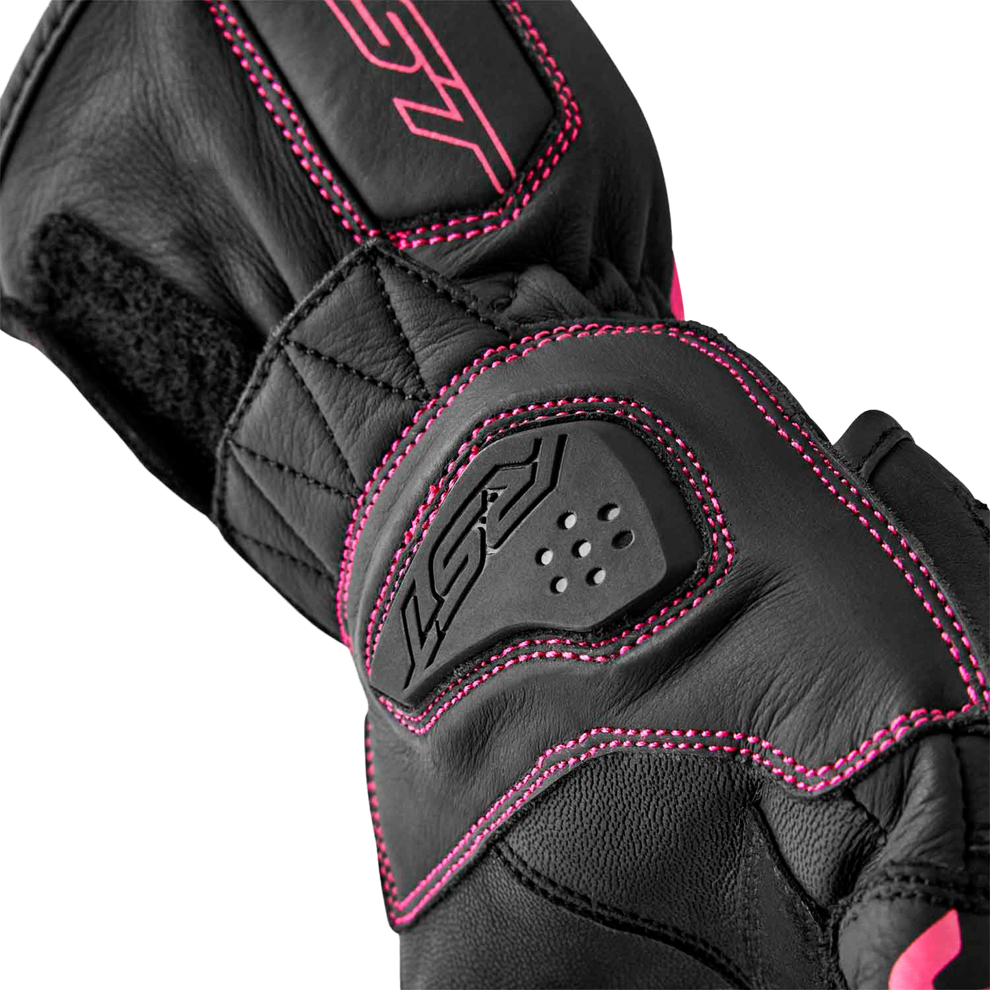 Womens S1 Glove Black/Pink Leather Xl