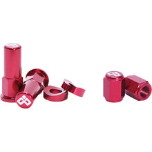 Rim Lock Nut & Valve Cap Kit Red