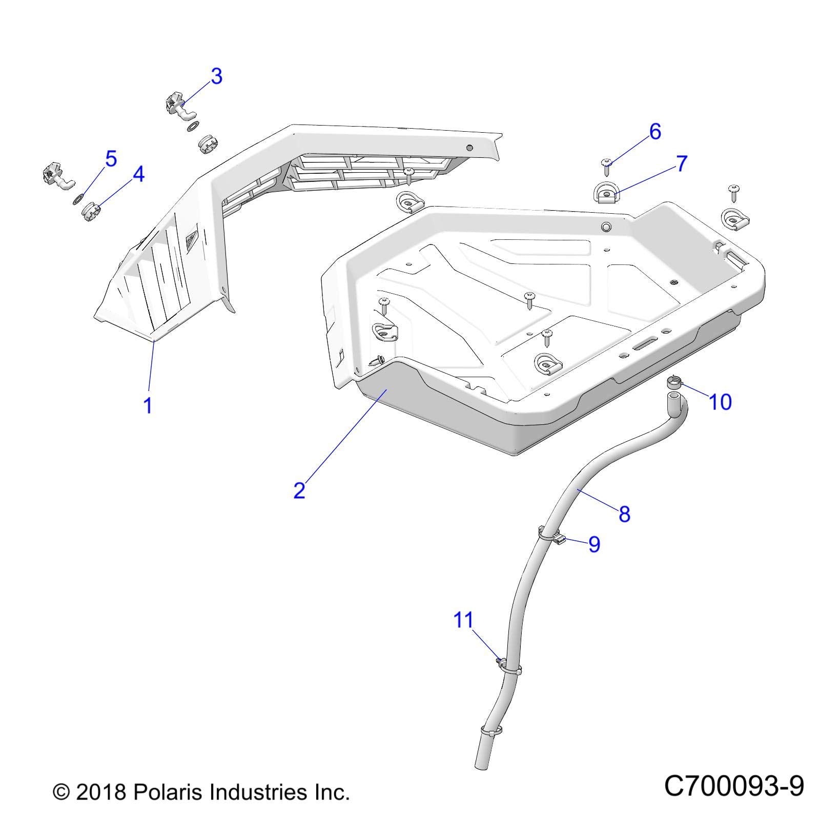 Polaris RZR Radiator Cover, Router, Gloss Black, Genuine OEM Part 5455806-070, Qty 1