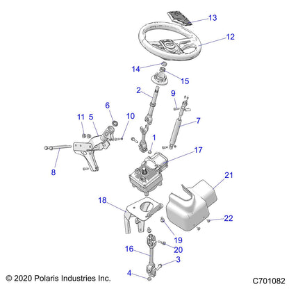 Polaris RZR EPS Steering Shaft, Lower, Genuine OEM Part 1824012, Qty 1