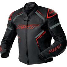 S1 D3o Leather Jacket Blk/Gry/Red Lg
