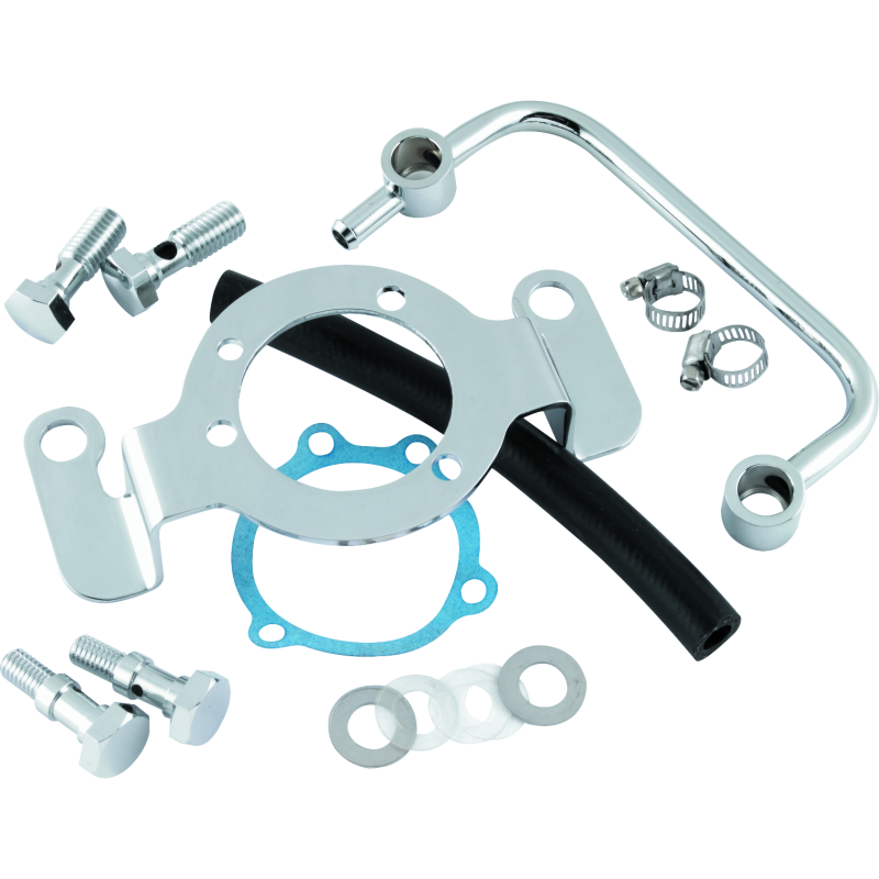 Bikers Choice 93-17 Big Twin Exc M8 Chrome Air Cleaner Mounting Kit For Custom Air Cleaners