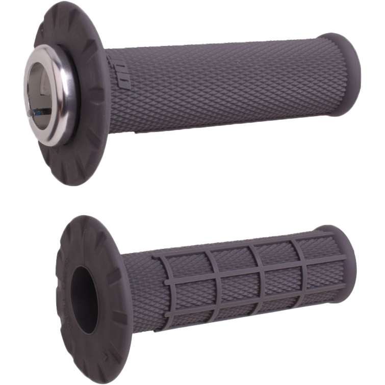 Micro X Lock On Grips Half Waffle Graphite/Silver